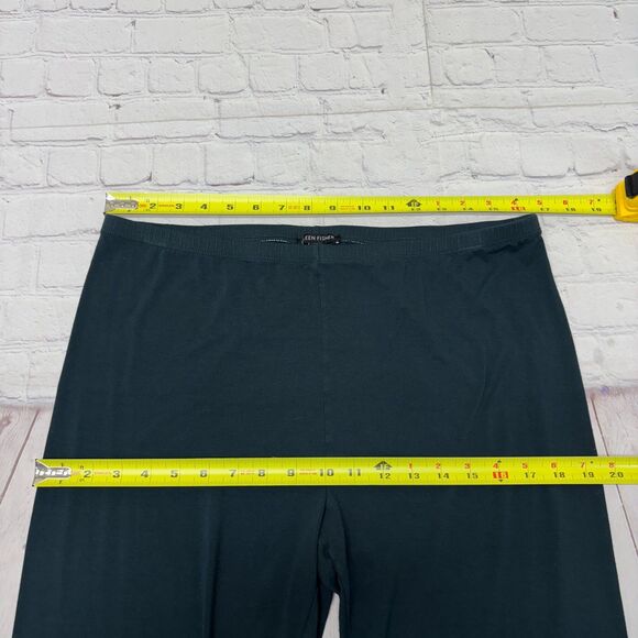 Eileen Fisher Women Pull On Ankle Leggings Size XL X-Large Dark Teal C046 -30 - Picture 2 of 16